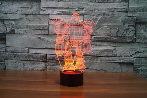 Image of Spot Christmas Robot 3D Illusion Lamp Night Light