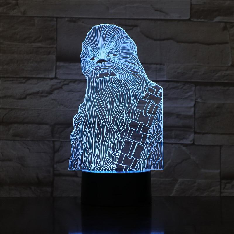 Star Wars Chewbacca 01 3D Illusion Lamp Night Light