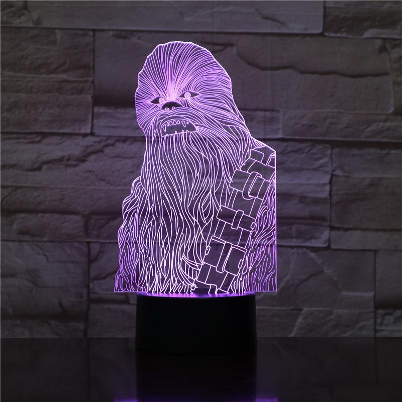 Star Wars Chewbacca 01 3D Illusion Lamp Night Light