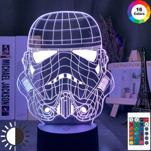 Star Wars Imperial Stormtrooper Helmet 3D Illusion Lamp Night Light