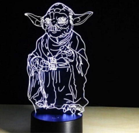 Image of Star Wars Master Yoda Sensor Room 3D Illusion Lamp Night Light 93