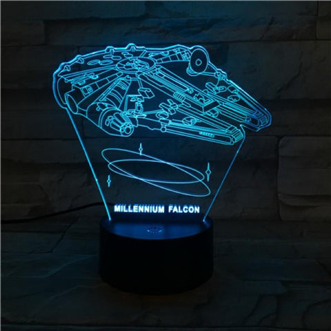 Star Wars Millennium Falcon 3D Illusion Lamp Night Light