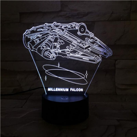 Star Wars Millennium Falcon 3D Illusion Lamp Night Light