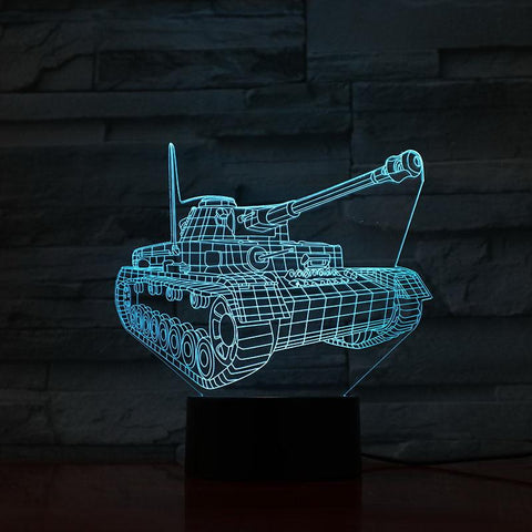 Tank 3D Illusion Lamp Night Light