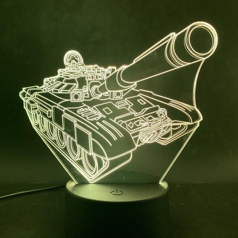 Tanks 3D Illusion Lamp Night Light