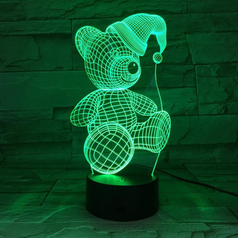 Image of Teddy Bear 3D Illusion Lamp Night Light