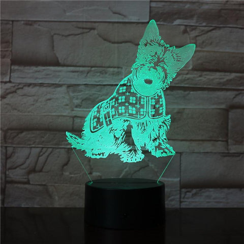Image of The Animal Pet Dogs Most Beautiful 3D Illusion Lamp Night Light