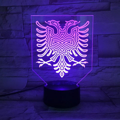 Image of The Double-Headed Eagle 3D Illusion Lamp Night Light