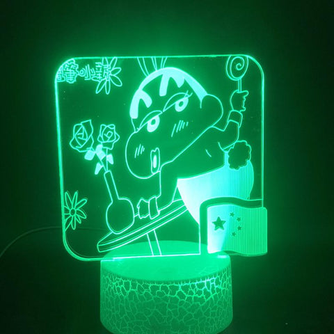 Image of The Japanese Anime Crayon Shin-chan Lovely 3D Illusion Lamp Night Light