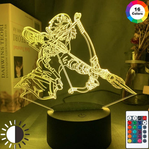 Image of The Legend of Zelda Link Figure 3D Illusion Lamp Night Light