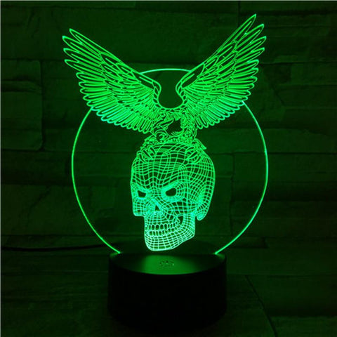 Image of The Skull 3D Illusion Lamp Night Light