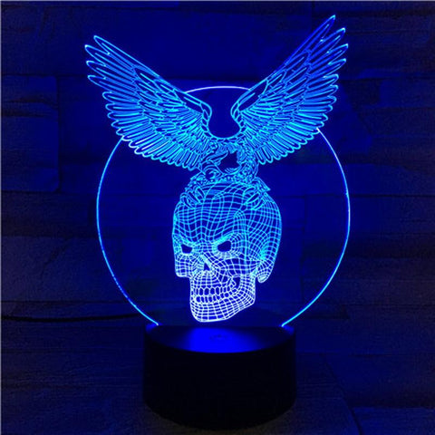 Image of The Skull 3D Illusion Lamp Night Light
