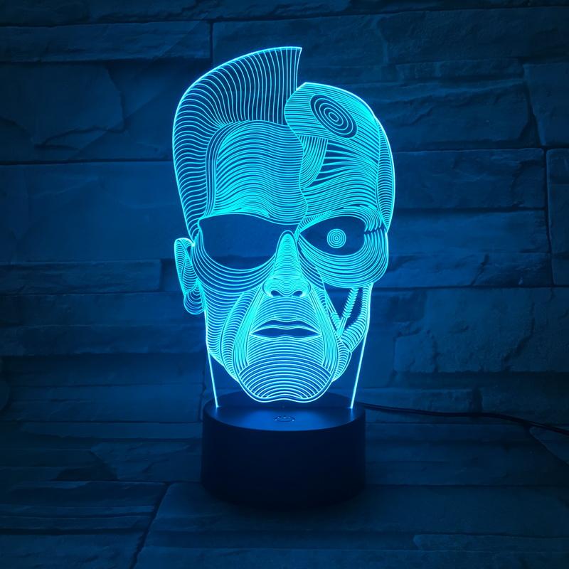 Two-face Super Villain 3D Illusion Lamp Night Light