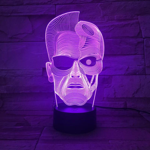 Image of Two-face Super Villain 3D Illusion Lamp Night Light