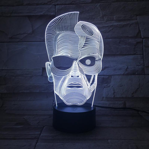 Image of Two-face Super Villain 3D Illusion Lamp Night Light