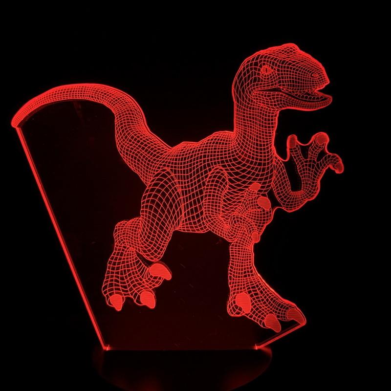 Tyrannosaurus Rex Dinosaur 3D Illusion Lamp Night Light