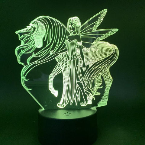Image of Unicorn Beautiful 3D Illusion Lamp Night Light