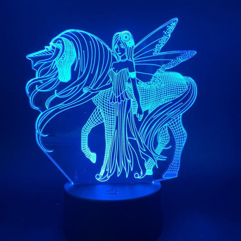 Image of Unicorn Beautiful 3D Illusion Lamp Night Light