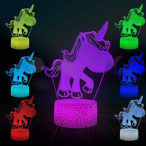 Image of Unicorn Horse My Little Pony 3D Illusion Lamp Night Light