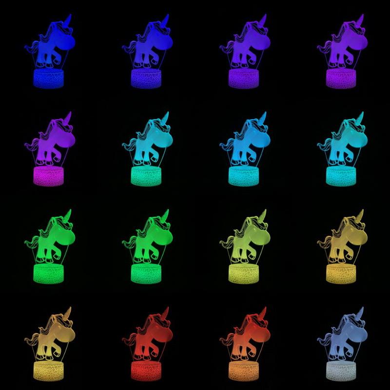 Unicorn Horse My Little Pony 3D Illusion Lamp Night Light