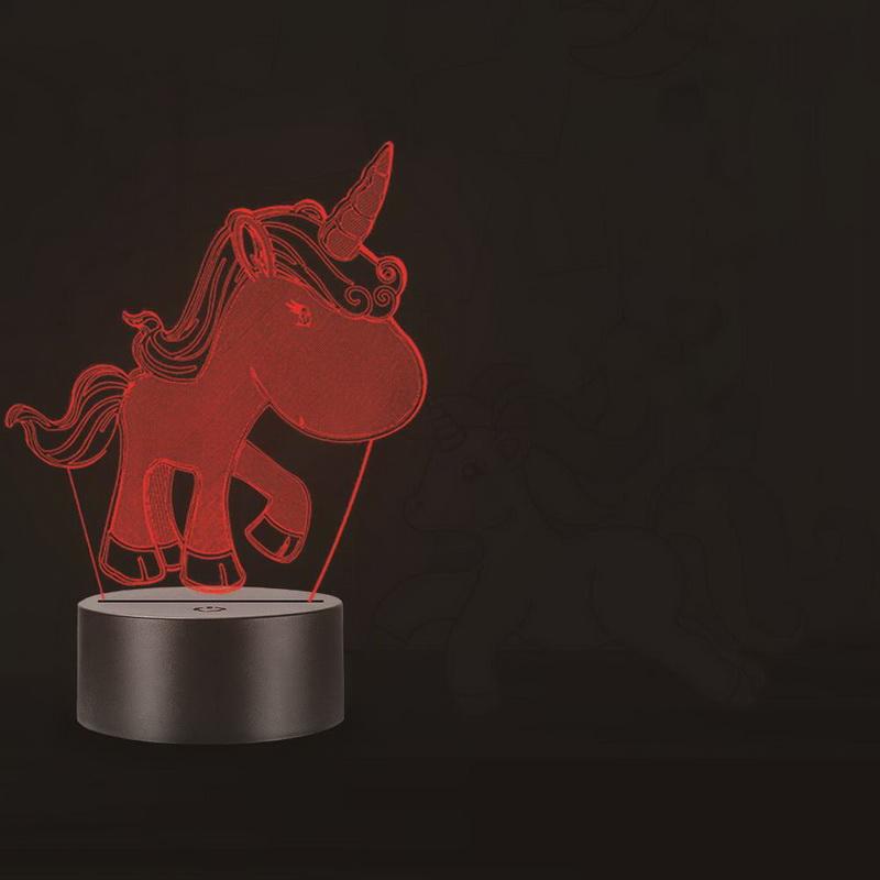 Unicorn Horse My Little Pony 3D Illusion Lamp Night Light