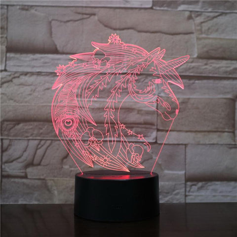 Image of Unicorn Sensor Room 3D Illusion Lamp Night Light