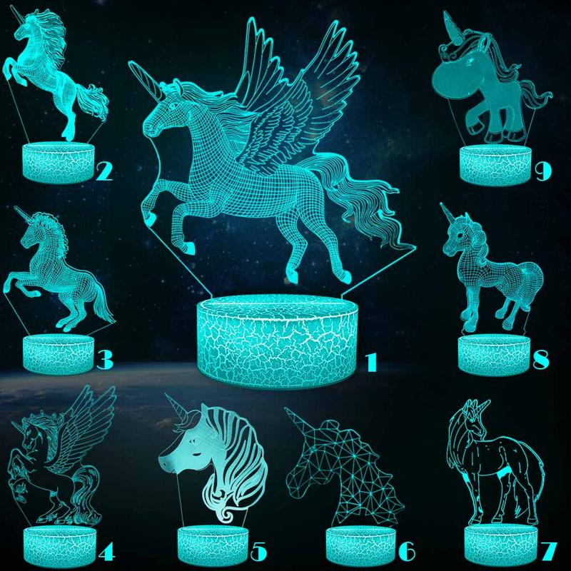 Unicorn Series Pony 3D Illusion Lamp Night Light