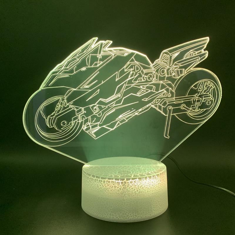 Vehicles Motorcycle Office 3D Illusion Lamp Night Light
