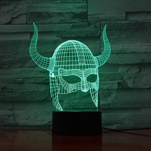 Image of Viking Helmets 3D Illusion Lamp Night Light