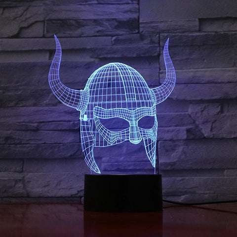 Image of Viking Helmets 3D Illusion Lamp Night Light