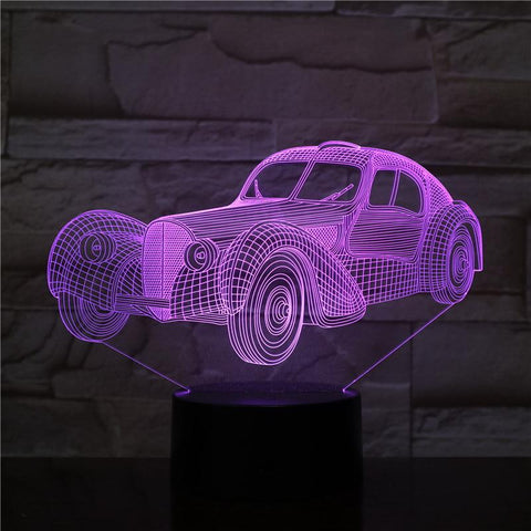 Image of Vintage Car 3D Illusion Lamp Night Light