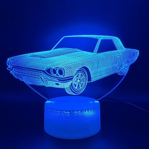 Image of Vintage Car ara Deco 3D Illusion Lamp Night Light 1462