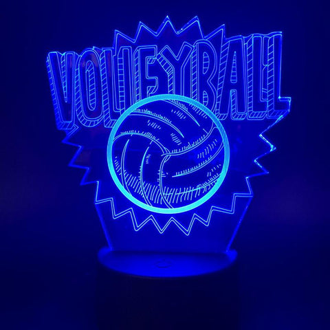 Image of visual Volleyball 3D Illusion Lamp Night Light
