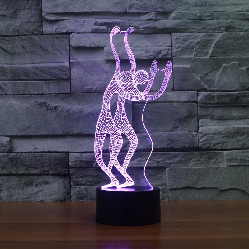 Wave dance people 3D Illusion Lamp Night Light
