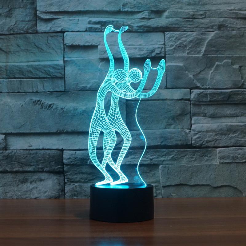 Wave dance people 3D Illusion Lamp Night Light