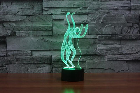 Image of Wave dance people 3D Illusion Lamp Night Light