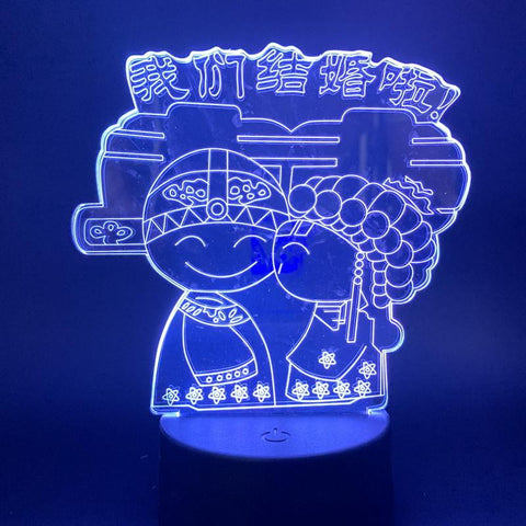 Image of we are getting married 3D Illusion Lamp Night Light