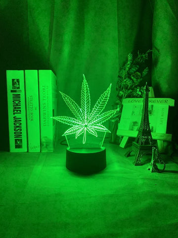 Image of Weed Table 3D Illusion Lamp Night Light
