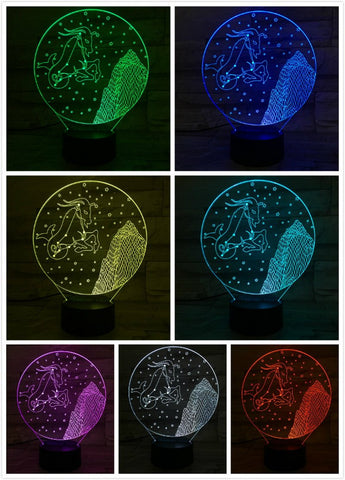 Image of Western zodiac signs Capricornus 3D Illusion Lamp Night Light