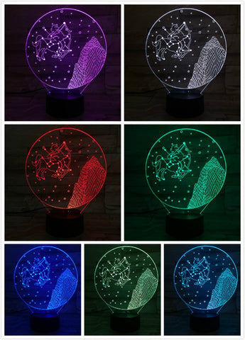 Image of Western zodiac signs Sagittarius 3D Illusion Lamp Night Light
