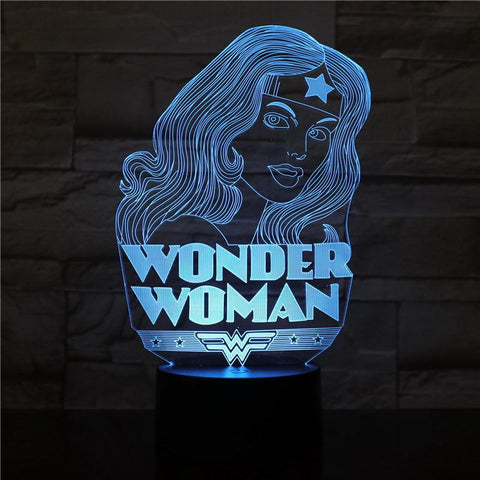 Image of Wonder Woman Justice League 02 3D Illusion Lamp Night Light