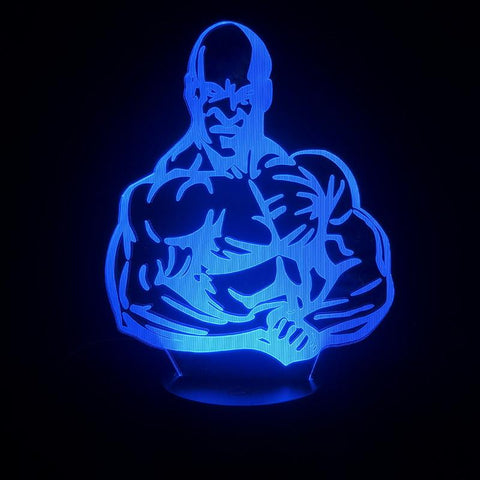 Image of World Bodybuilder Selling Bright Base 3D Illusion Lamp Night Light