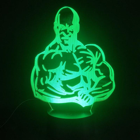 Image of World Bodybuilder Selling Bright Base 3D Illusion Lamp Night Light