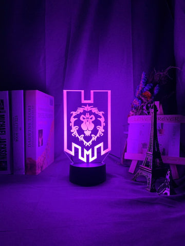 Image of World of Warcraft Alliance Flag 3D Illusion Lamp Night Light