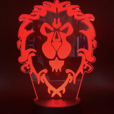 Image of World of Warcraft Lion Room 3D Illusion Lamp Night Light