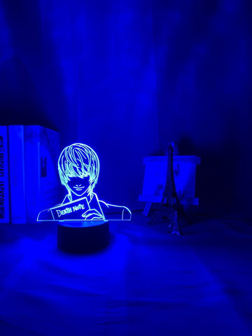 Image of Yagami Figure Anime Death Note Room 3D Illusion Lamp Night Light