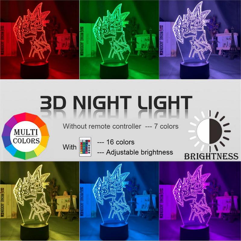 Yu-gi-oh Figure 3D Illusion Lamp Night Light
